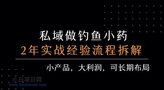 私域做钓鱼小药 每单利润3张+ 详细流程拆解