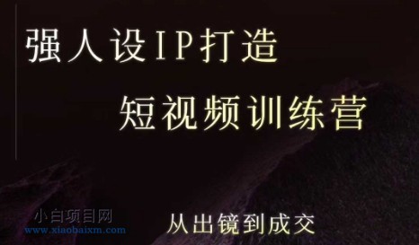 强人设ip打造课,8月最新5天短视频ip训练营,从出镜到成交