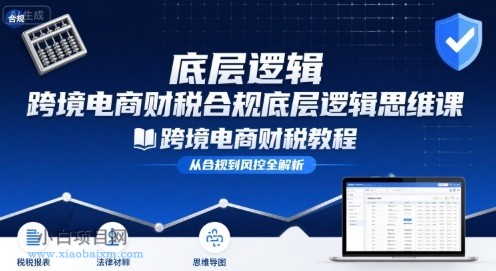 跨境电商财稅合规底层逻辑思维课-跨境电商财税教程-小白项目分享网