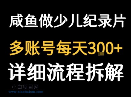 闲鱼卖纪录片1单3块钱  1天几十单-小白项目分享网