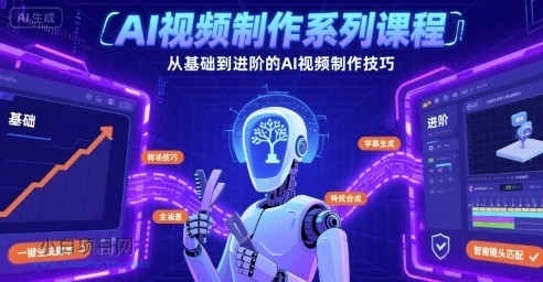AI视频制作系列课程,从基础到进阶的AI视频制作技巧全涵盖