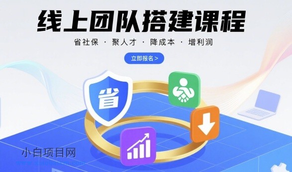 线上团队搭建课程,省社保,聚人才,降成本,增利润,团队管理必看