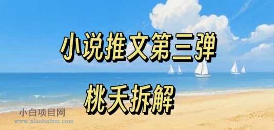 小说推文项目操作全流程第三弹，0粉就能做，门槛低非常适合新手-小白项目分享网