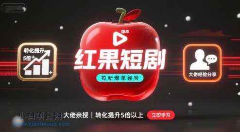 红果短剧拉新大佬爆单经验分享之如何提高短剧转化，这样做，短剧拉新转化直接提升5倍以上-小白项目分享网