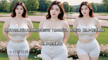 微胖女孩舞蹈AI视频制作提示词（含绘图词、视频词） 跳舞+视频教程-小白项目分享网