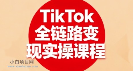 TikTok全链路变现实操课程,全方位助力学员掌握TK变现技能