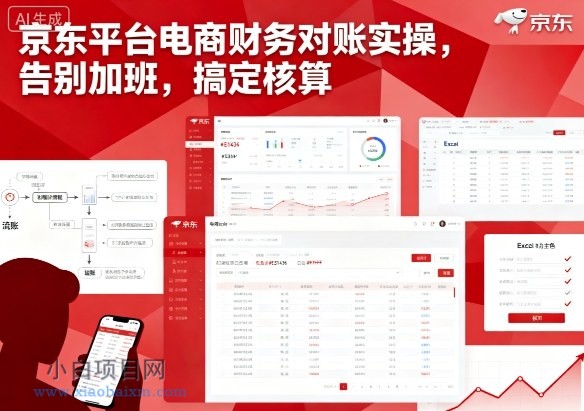 京东平台电商财务对账实操,告别加班,搞定核算