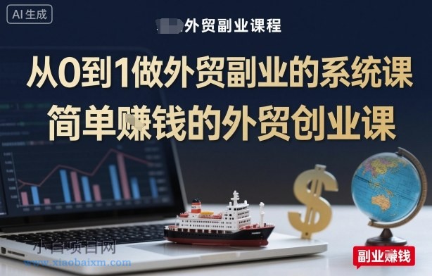 从0到1做外贸副业的系统课,简单賺钱的外贸创业课-小白项目分享网