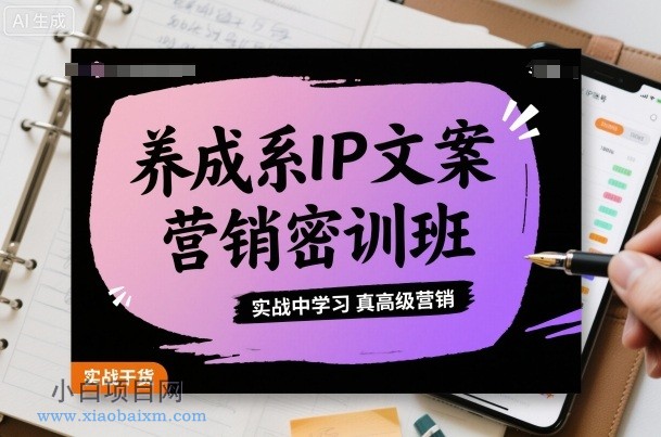 养成系IP文案营销密训班,实战中学习真高级营销-小白项目分享网
