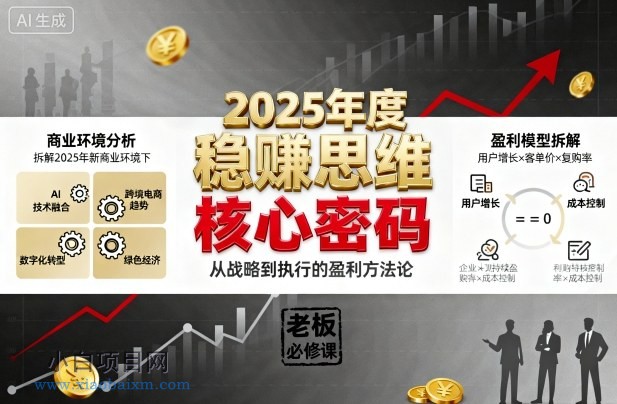 2025年度稳賺思维老板创业营,拆解2025年新商业环境下,企业实现持续盈利的核心密码