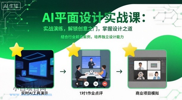 AI平面设计实战课,实战演练,解锁创意之门,掌握设计之道-小白项目分享网