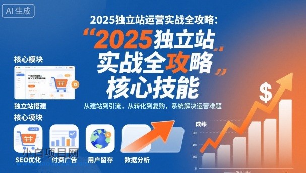 2025独立站运营实战全攻略,一站式掌握独立站运营核心技能-小白项目分享网