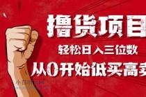 手把手教你撸货，从0开始低买高卖，小白轻松实现日入三位数!!!-小白项目分享网