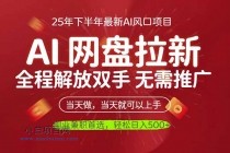 AI网盘推广,完全解放双手,轻松日入500+,真正实现睡后收入