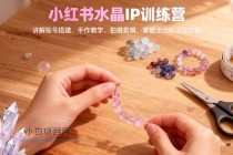 小红书水晶IP训练营，讲解账号搭建、手作教学、拍摄剪辑，全流程运营技能-小白项目分享网