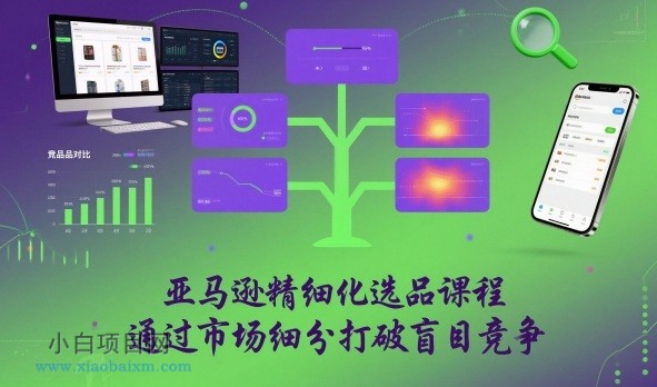 【匠心小白】亚马逊精细化选品课程，通过市场细分打破盲目竞争-小白项目分享网