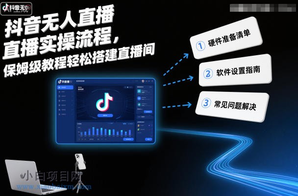 【匠心小白】抖音无人直播实操流程,保姆级教程轻松搭建直播间