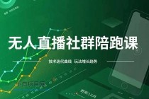 无人直播社群陪跑课，技术更新、无人/半无人玩法共享、实时跟进最新红利(更新12月)-小白项目分享网