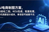 AI电商制图方案，自动化二创、SKU生成、批量处理，替代高额设计成本，单项目可省数千元-小白项目分享网