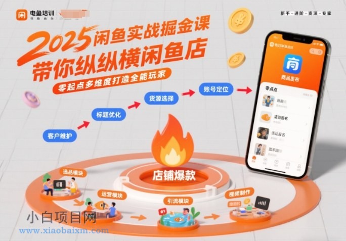 【匠心小白】2025闲鱼实战掘金课,带你纵横闲鱼店,零起点多维度打造全能玩家