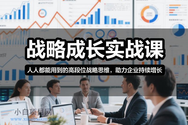 【匠心小白】战略成长实战课,人人都能用到的高段位战略思维,助力企业持续增长