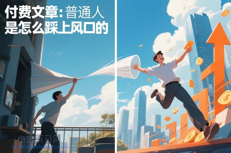 【匠心小白】付费文章：普通人是怎么踩上风口的-小白项目分享网