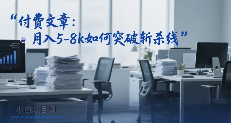 【匠心小白】付费文章：月入5-8k如何突破斩杀线-小白项目分享网