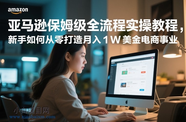 【匠心小白】亚马逊保姆级全流程实操教程,新手如何从零打造月入1W美金电商事业