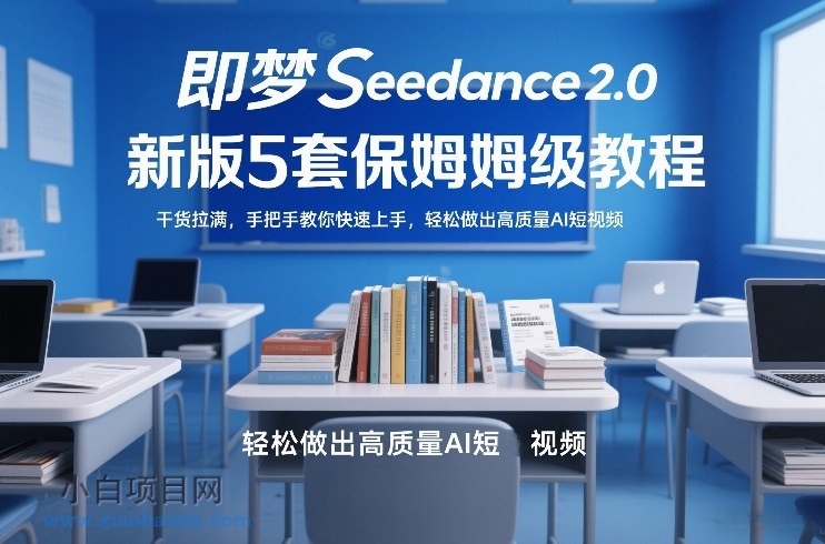 【匠心小白】即梦Seedance2.0新版5套保姆级教程，干货拉满，手把手教你快速上手，轻松做出高质量AI短视频-小白项目分享网