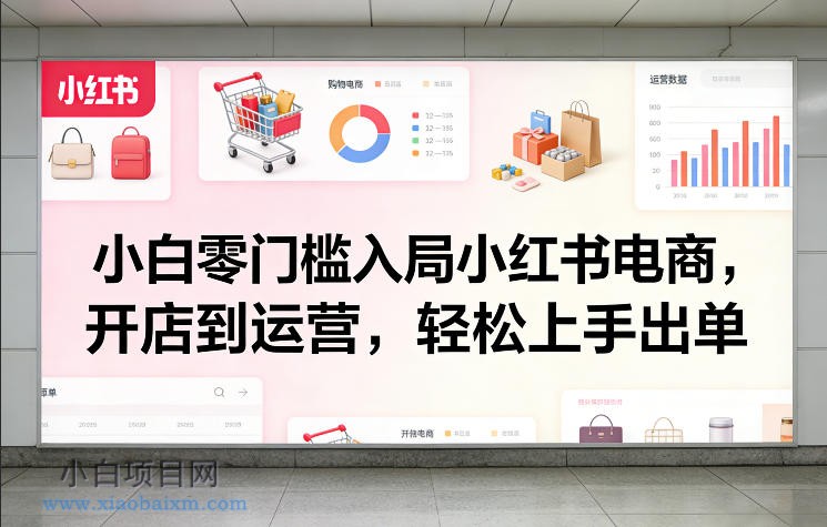 【匠心小白】小白零门槛入局小红书电商，开店到运营，轻松上手出单-小白项目分享网