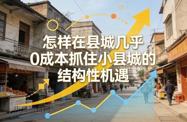 【匠心小白】付费文章：怎样在县城几乎0成本抓住小县城的结构性机遇-小白项目分享网