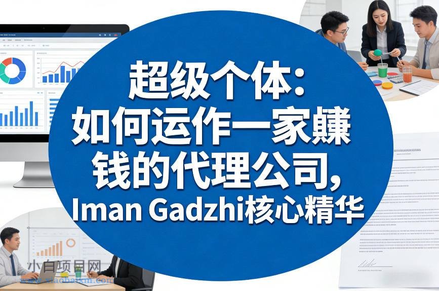 【匠心小白】超级个体：如何运作一家賺钱的代理公司，Iman Gadzhi核心精华（双语字幕）-小白项目分享网