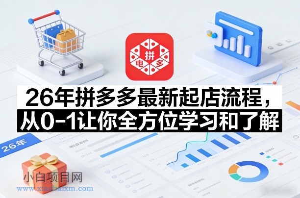 【匠心小白】26年拼多多最新起店流程,从0-1让你全方位学习和了解
