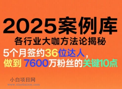 【匠心小白】波波来了案例库，收录各行业大咖的方法论，各行业大咖方法论揭秘（更新2026年3月）-小白项目分享网