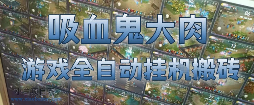 【匠心小白】吸血鬼大肉！游戏全自动挂G搬砖，一台电脑开40个窗口日入500+，无需人工值守【揭秘】-小白项目分享网