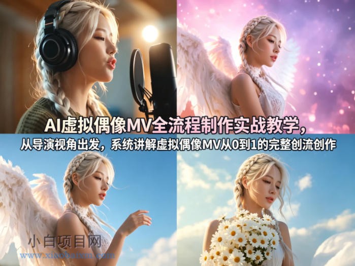 AI虚拟偶像MV全流程制作实战教学,从导演视角出发,系统讲解虚拟偶像MV从0到1的完整创作流程