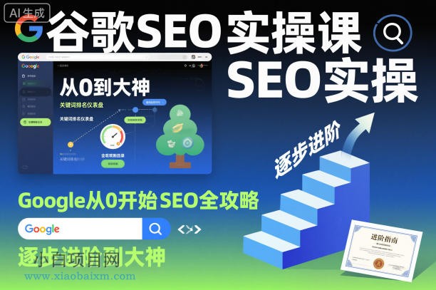 谷歌SEO实操课,Google从0开始SEO全攻略,逐步进阶到大神(更新26年)