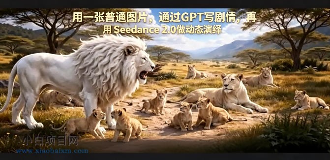 用一张普通图片,通过GPT写剧情,再用Seedance 2.0做动态演绎,居然能生成迪士尼风格搞笑动画