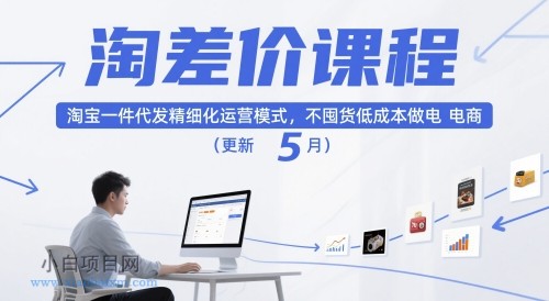 淘差价课程，淘宝一件代发精细化运营模式，不囤货低成本做电商（更新26年4月）-小白项目分享网